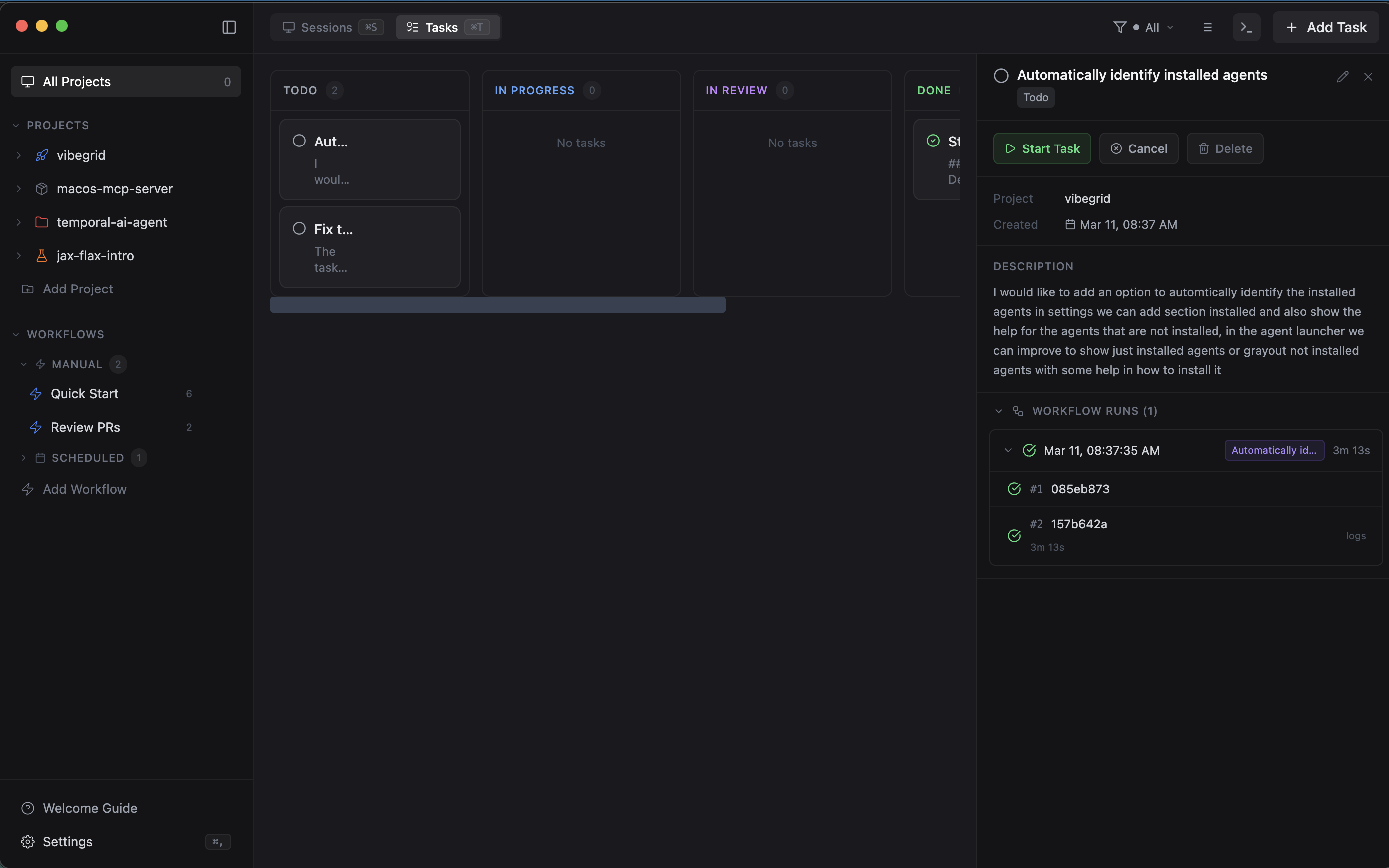 Headless execution interface